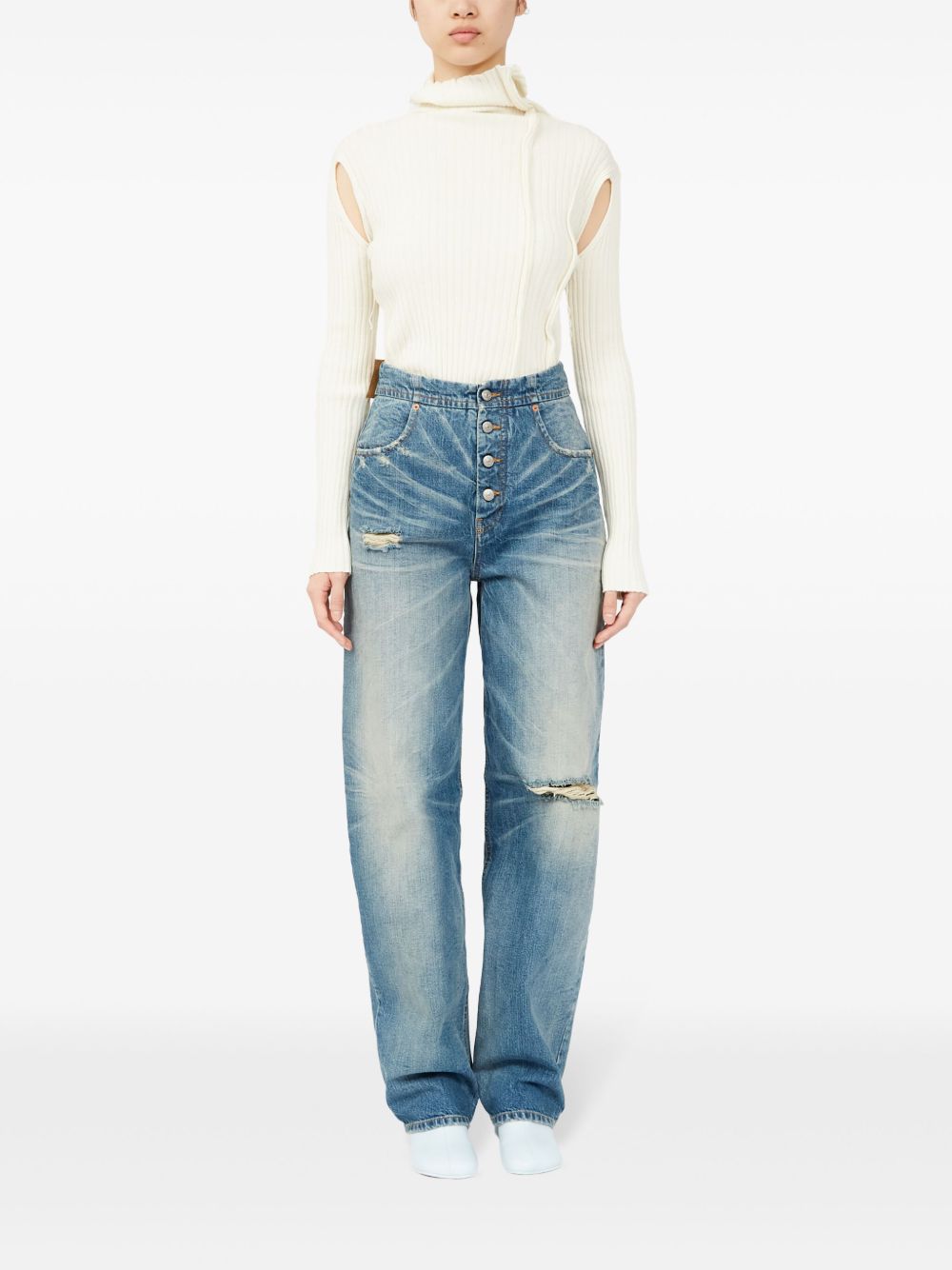 Mm6 Maison Margiela Jeans Clear Blue Cotton