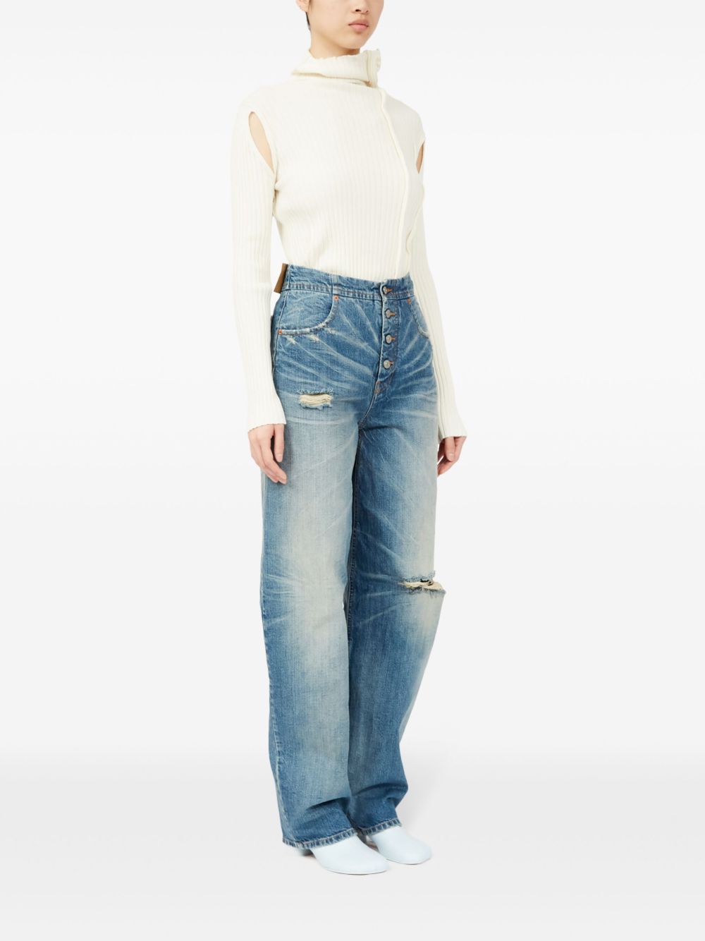 Mm6 Maison Margiela Jeans Clear Blue Cotton