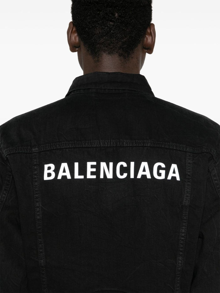 Balenciaga Coats Black Cotton