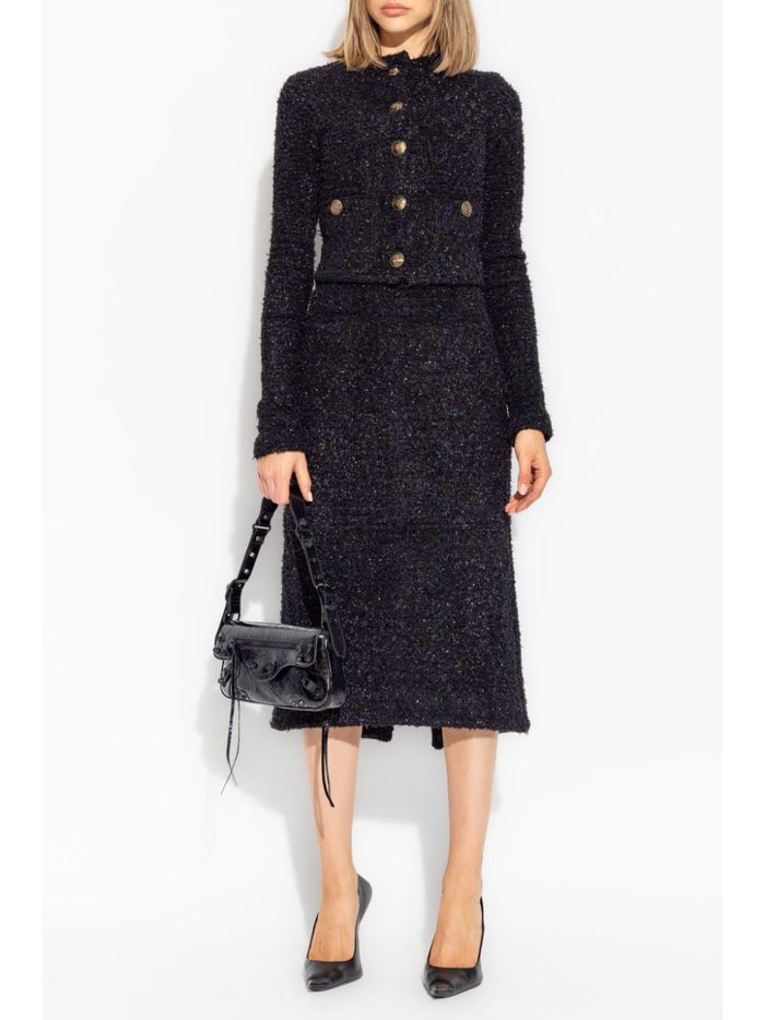 Balenciaga Skirts Black Cotton Polyamide Viscose
