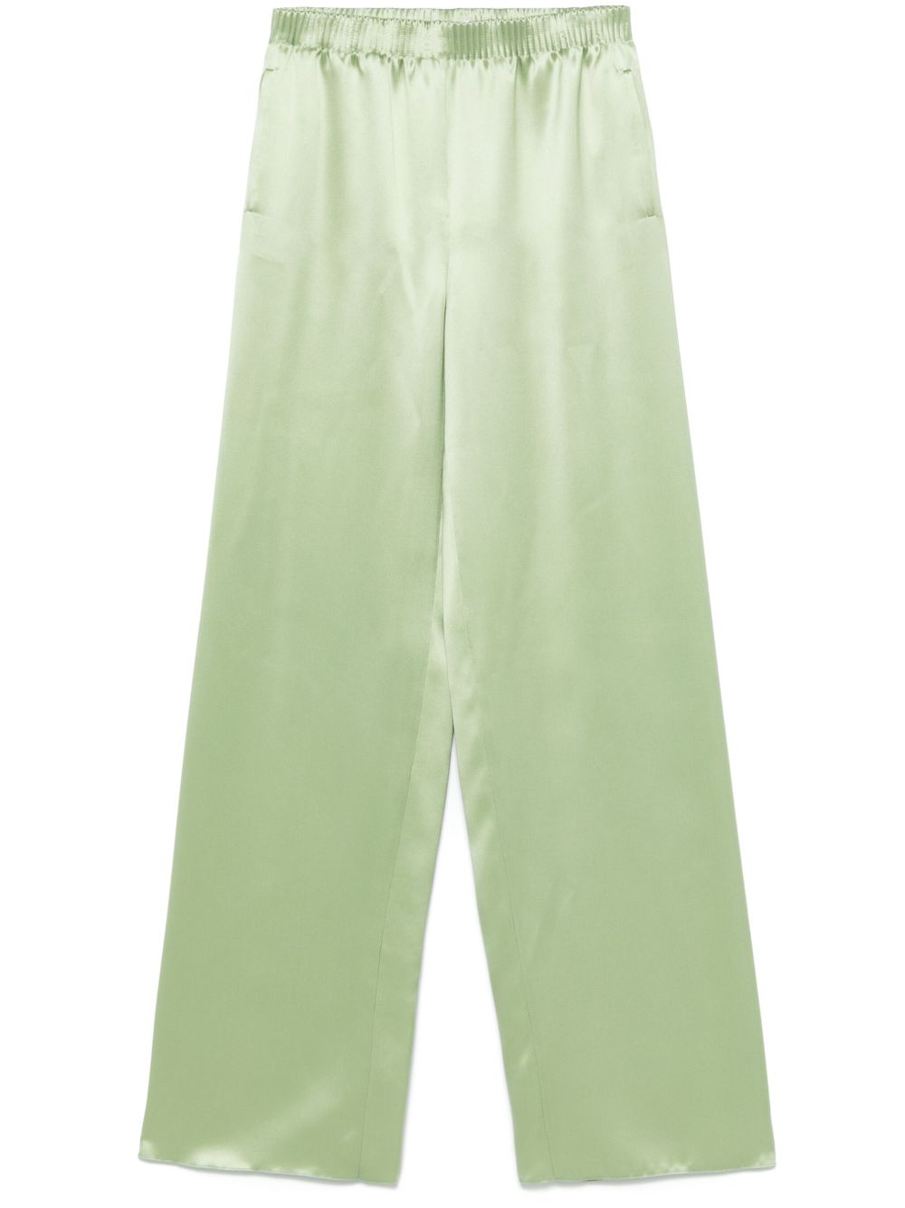 Valentino Trousers Green Silk