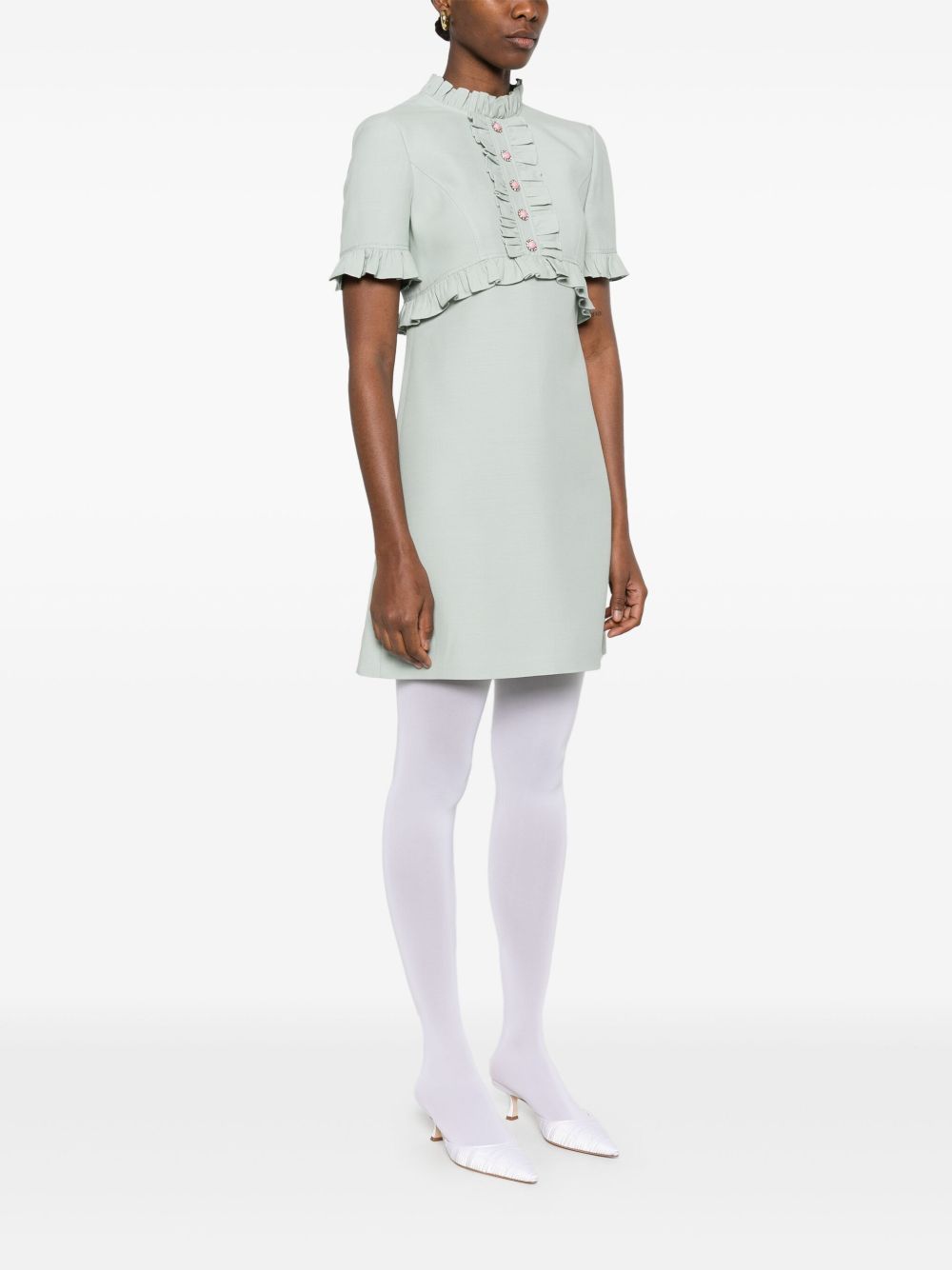 Valentino Dresses Green Virgin Wool