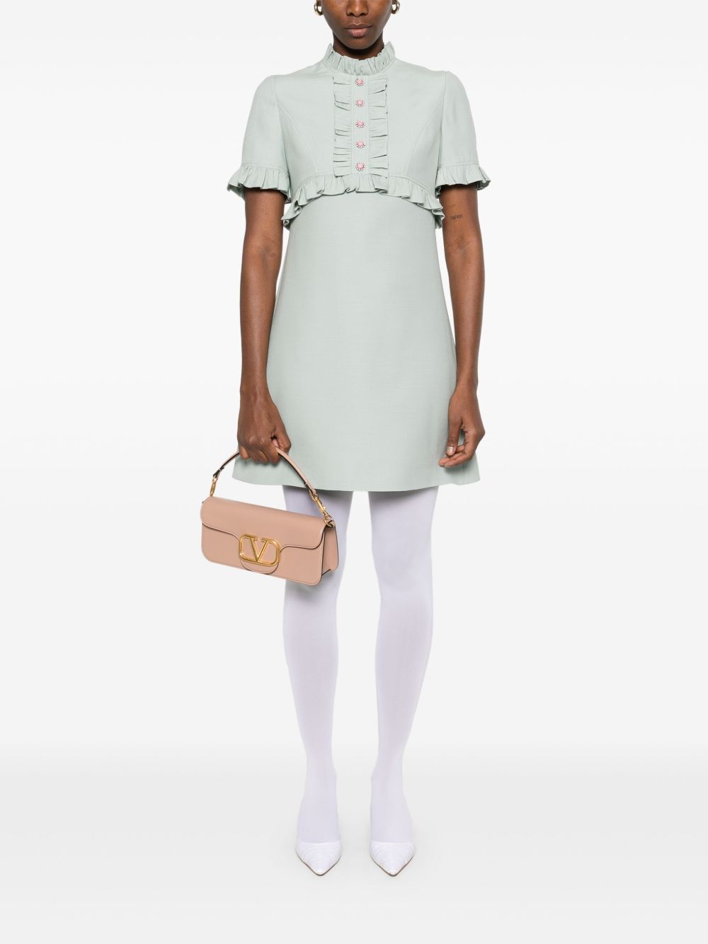 Valentino Dresses Green Virgin Wool