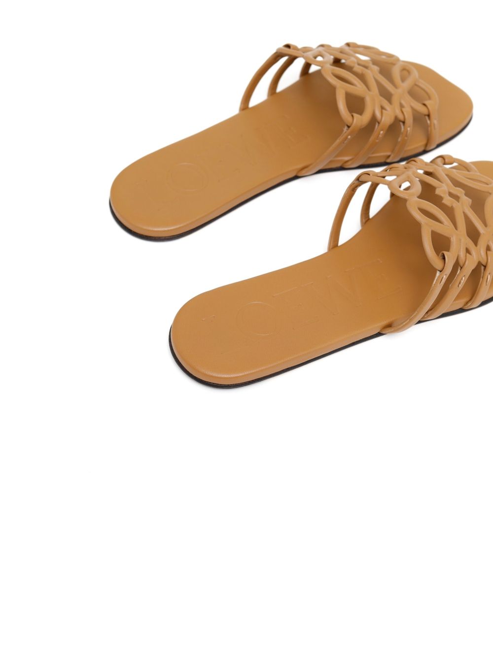 Loewe Sandals Camel Calf Leather