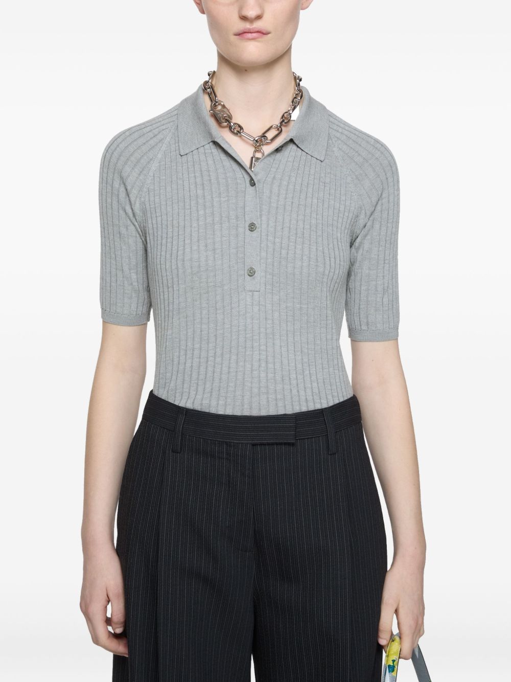 Acne Studios T-Shirts And Polos Grey Silk