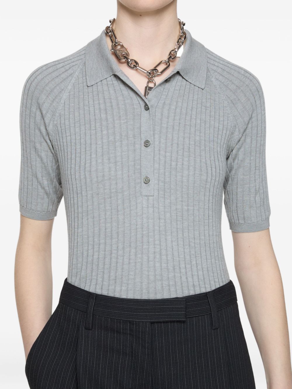 Acne Studios T-Shirts And Polos Grey Silk