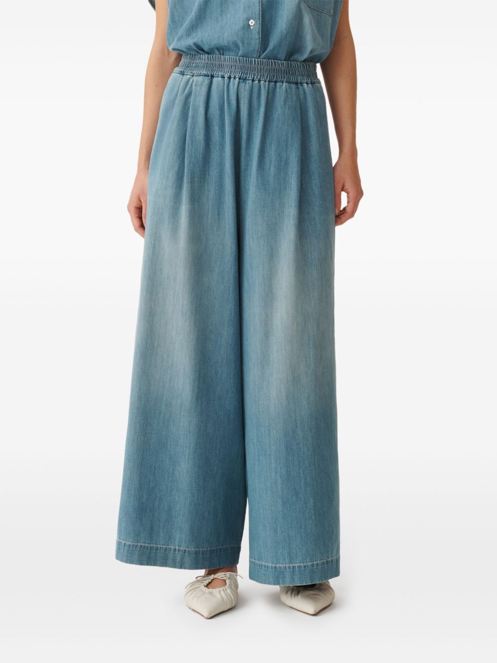 Fabiana Filippi Trousers Clear Blue Fabric