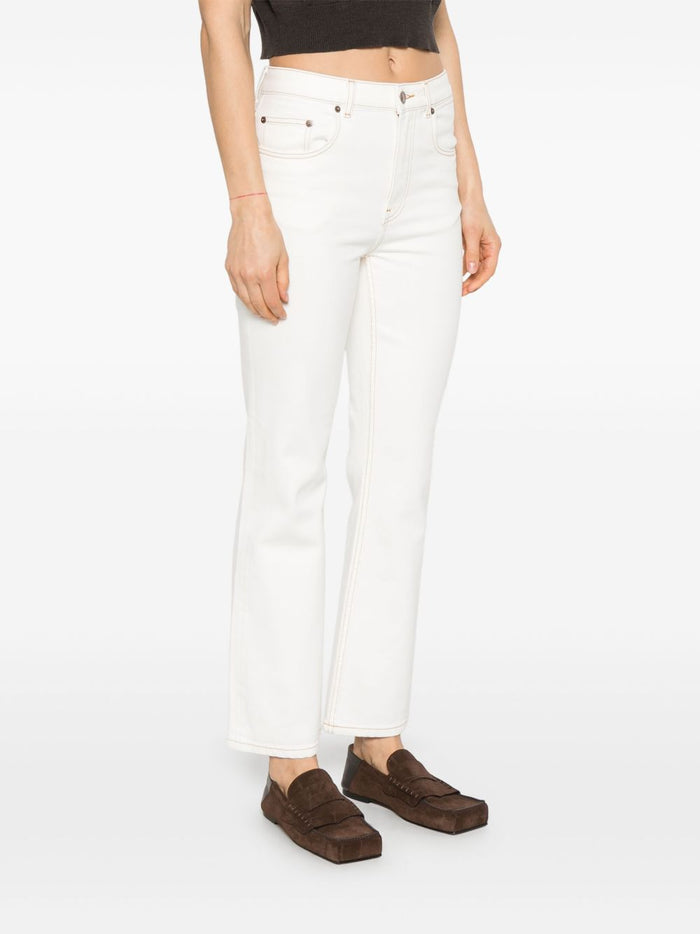Tory Burch Jeans White Cotton Elastane