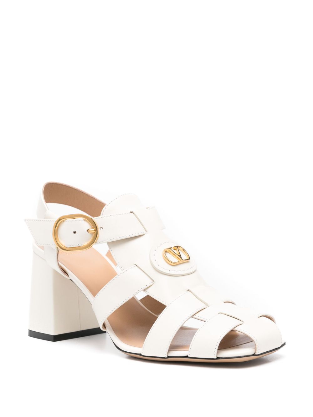 Valentino Garavani Sandals Ivory Calf Leather