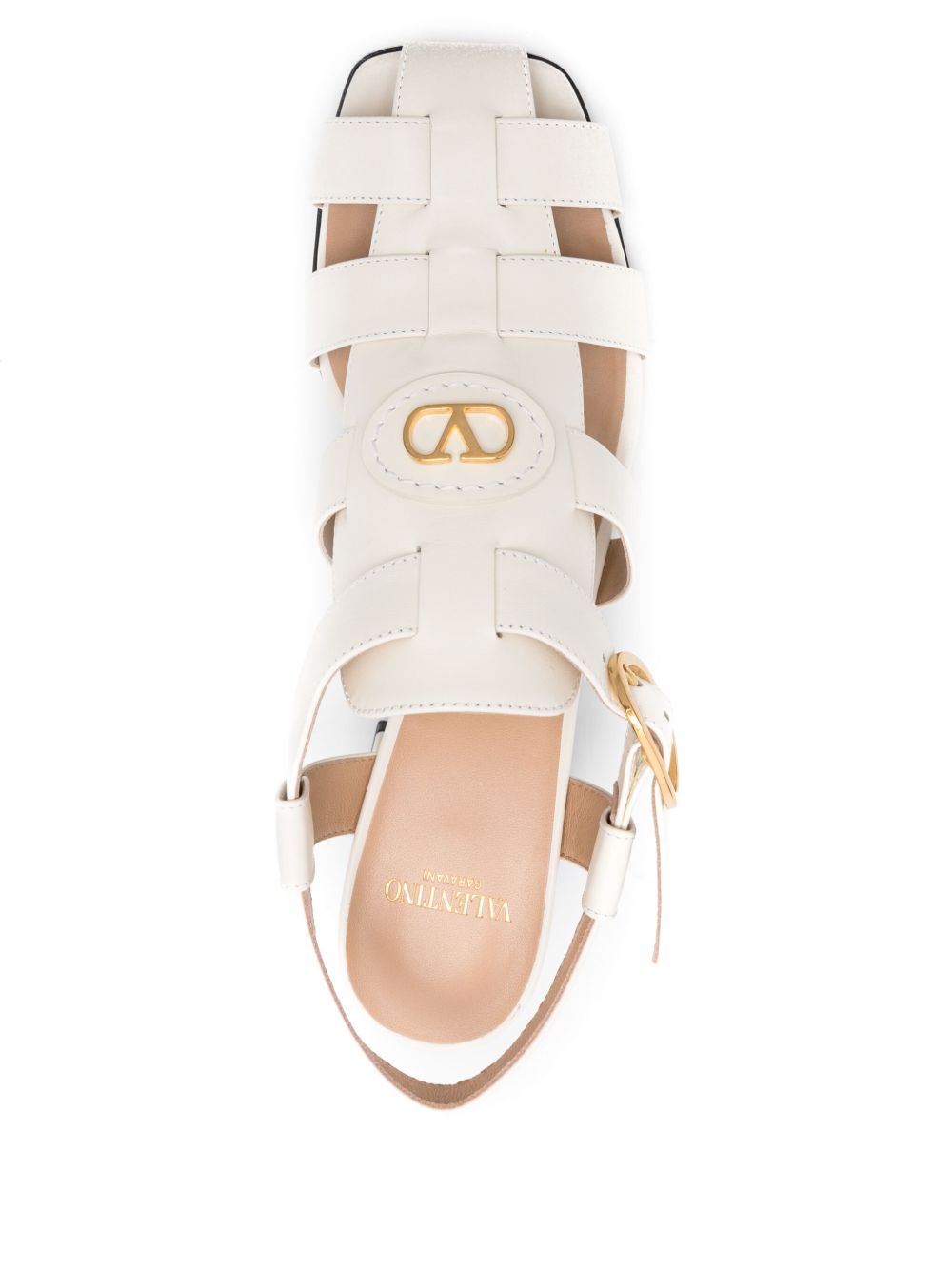 Valentino Garavani Sandals Ivory Calf Leather