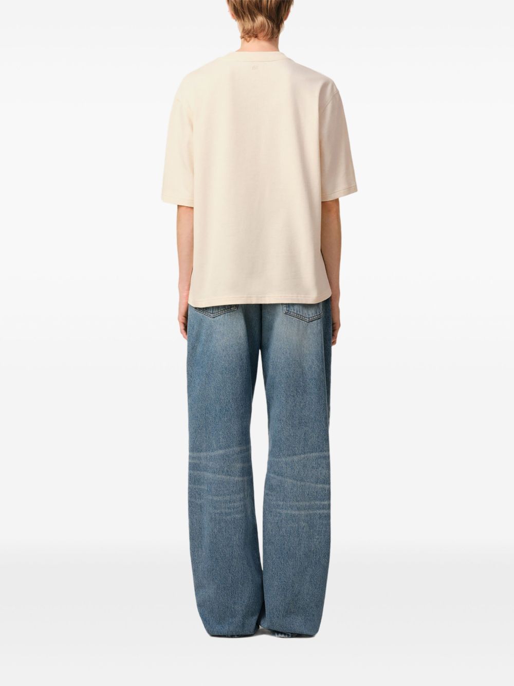 Ami Paris T-Shirts And Polos Beige Cotton