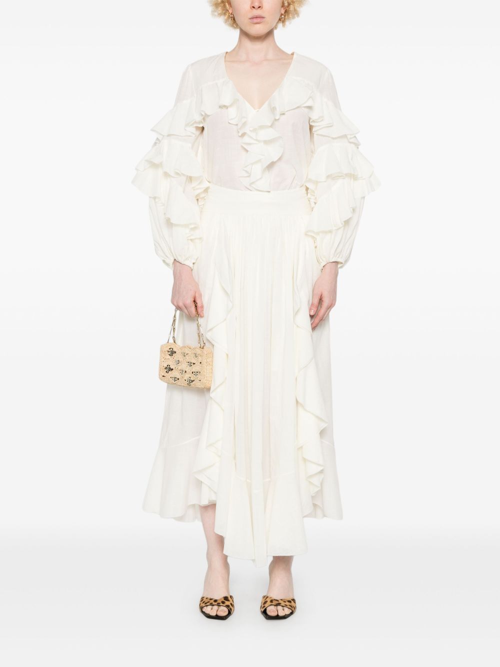 Zimmermann Skirts White Cotton