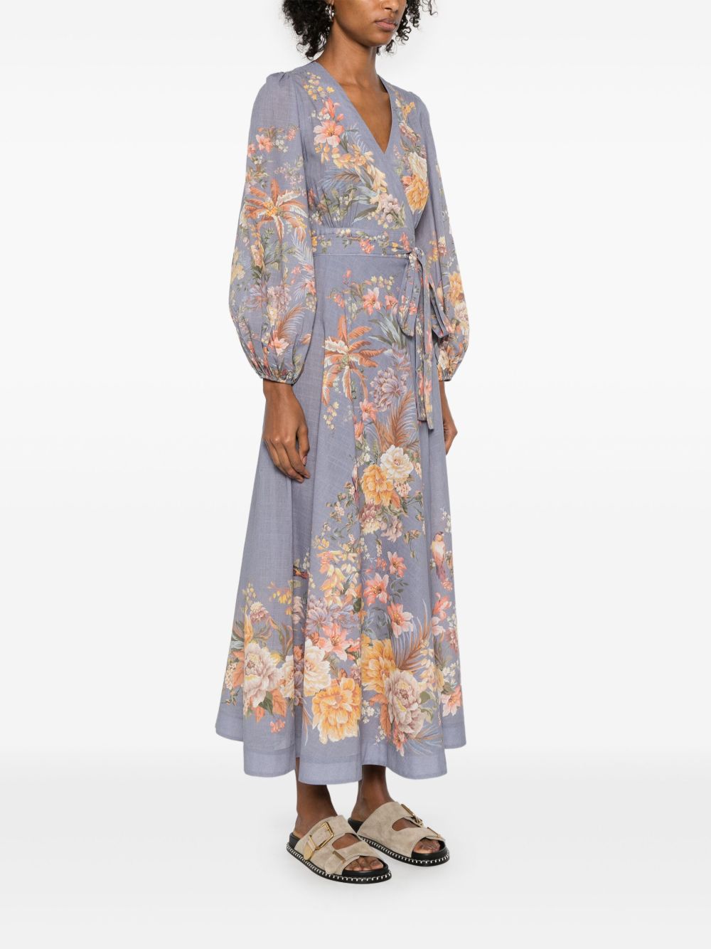 Zimmermann Dresses Grey Cotton