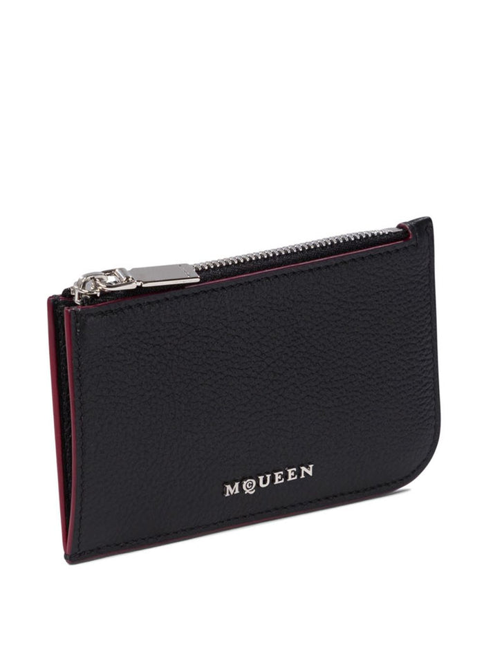 Alexander McQueen Wallets Black Calf Leather