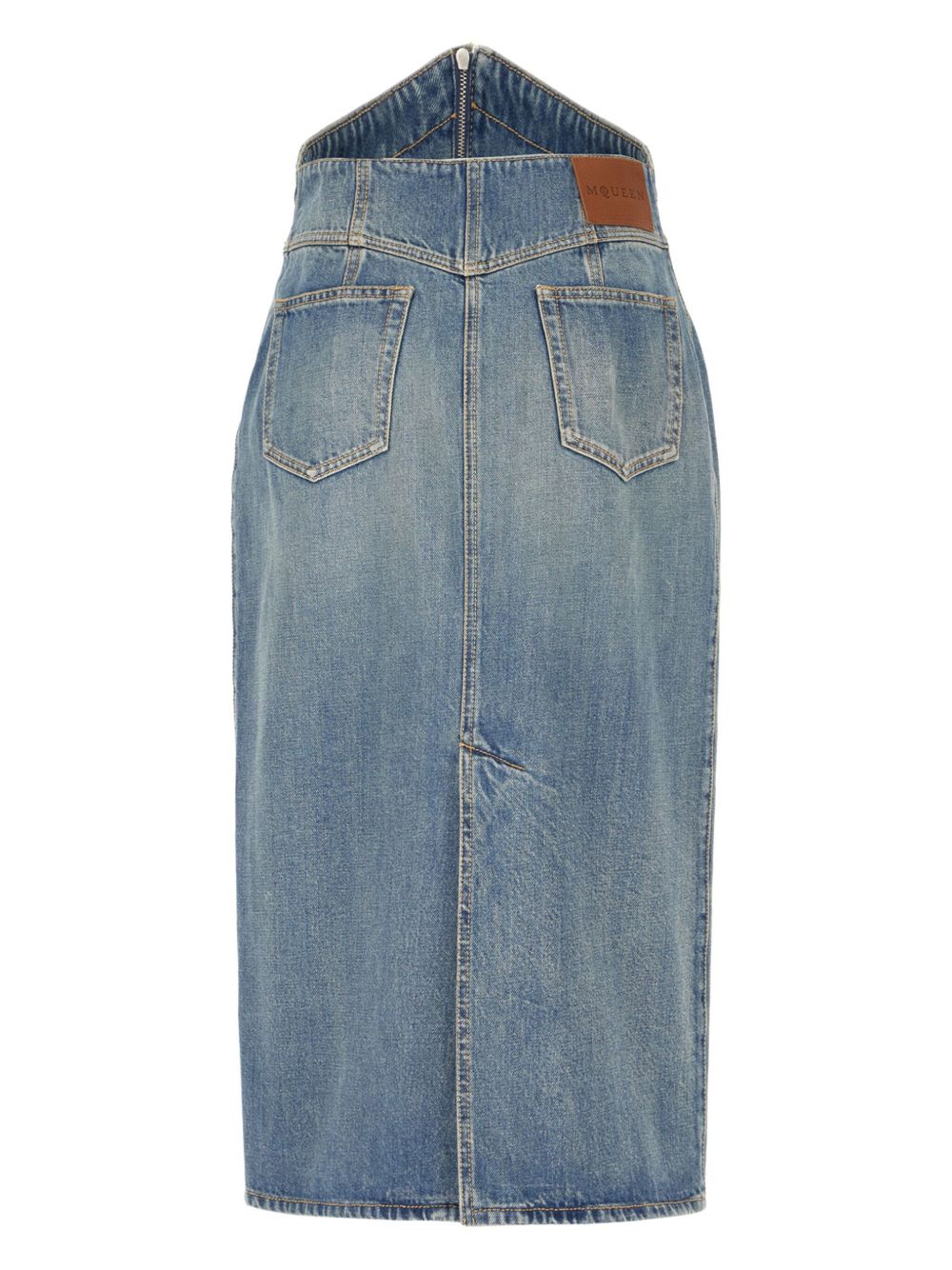 Alexander Mcqueen Skirts Clear Blue Cotton