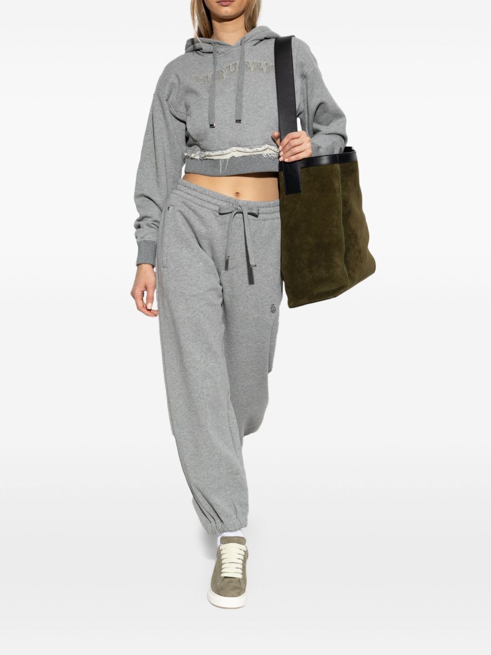 Alexander McQueen Trousers Grey Cotton