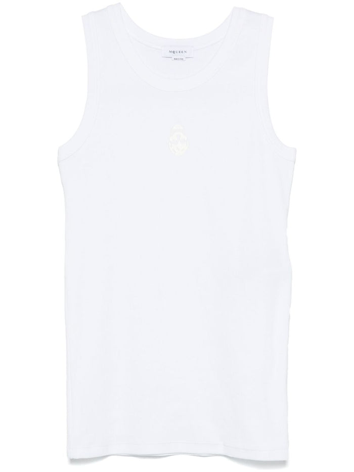 Alexander McQueen Top White Cotton