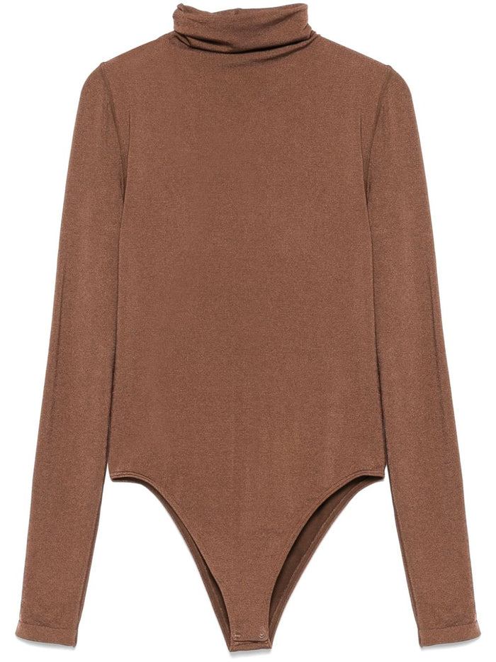 Wolford Top Brown Cotton Polyamide Elastane
