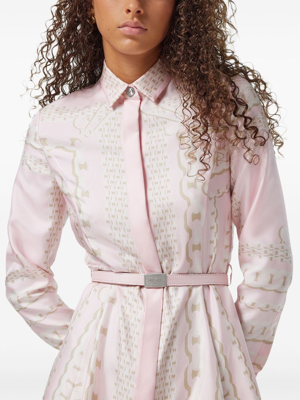 Versace Dresses Pink Silk