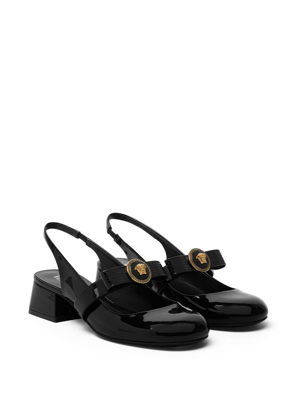 Versace With Heel Black Calf Leather