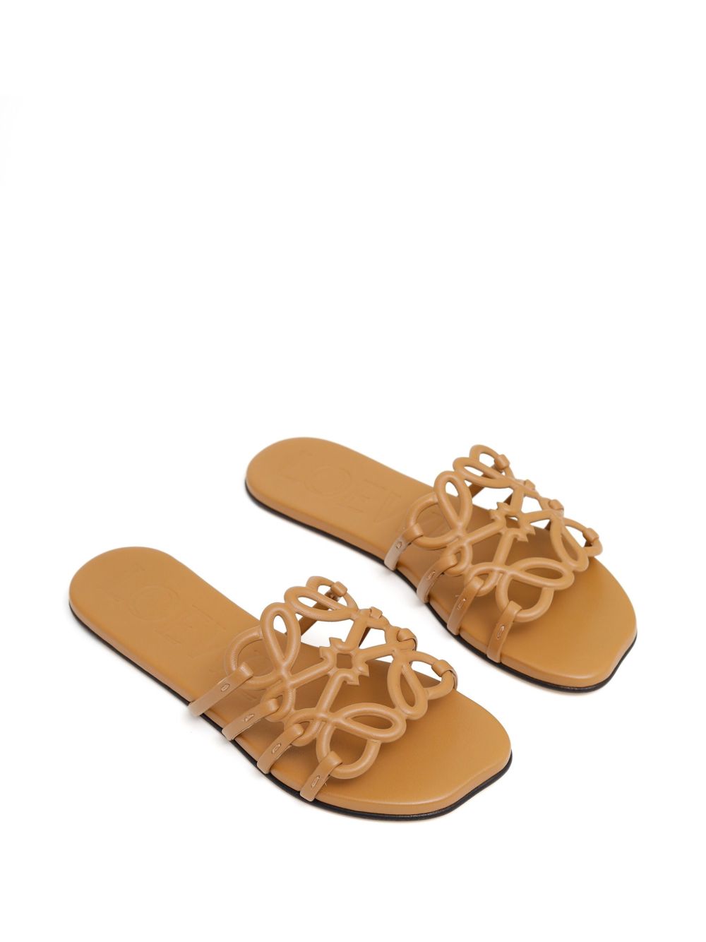 Loewe Sandals Camel Calf Leather
