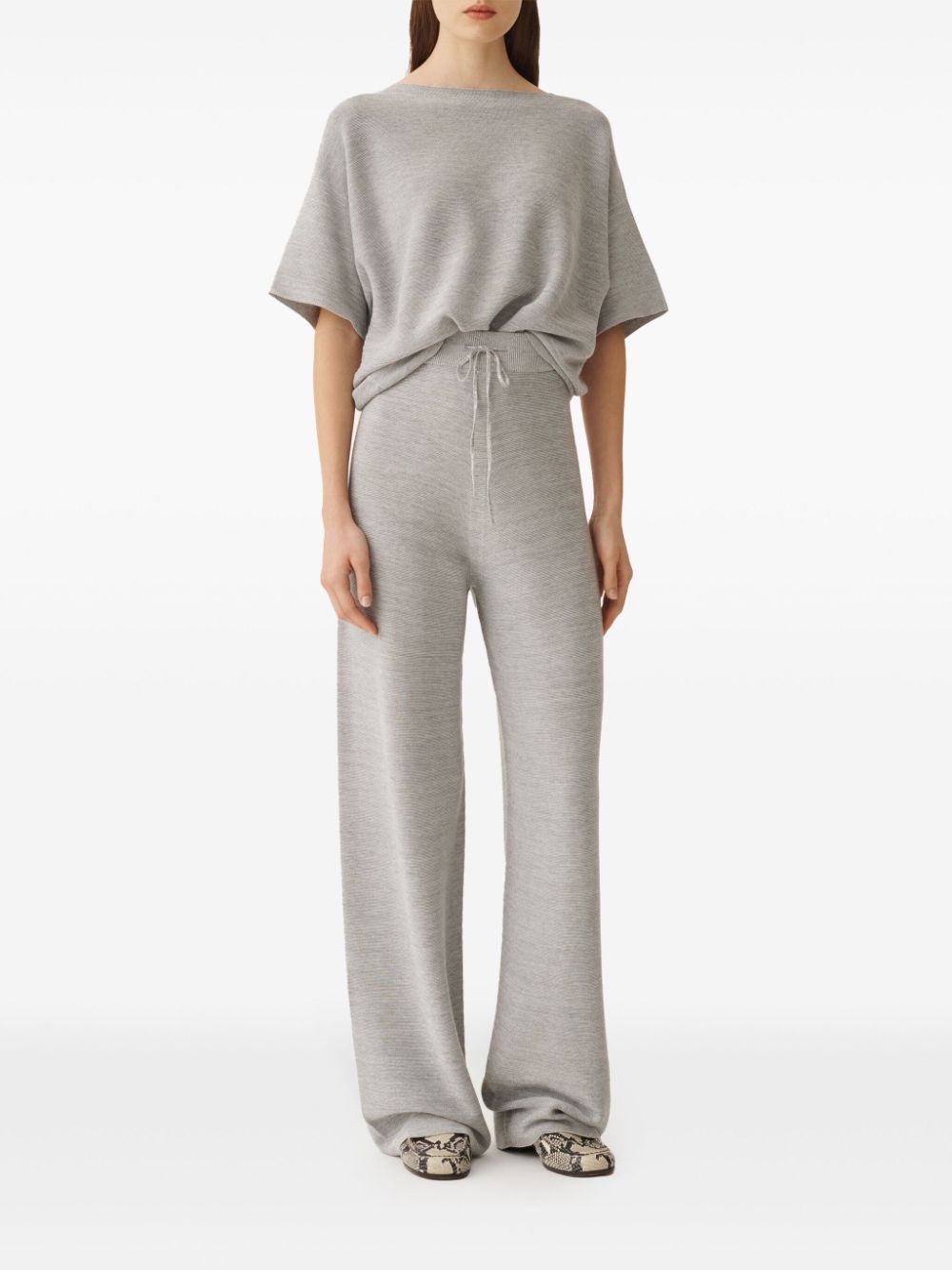 Fabiana Filippi Trousers Grey Cotton Viscose Polyester