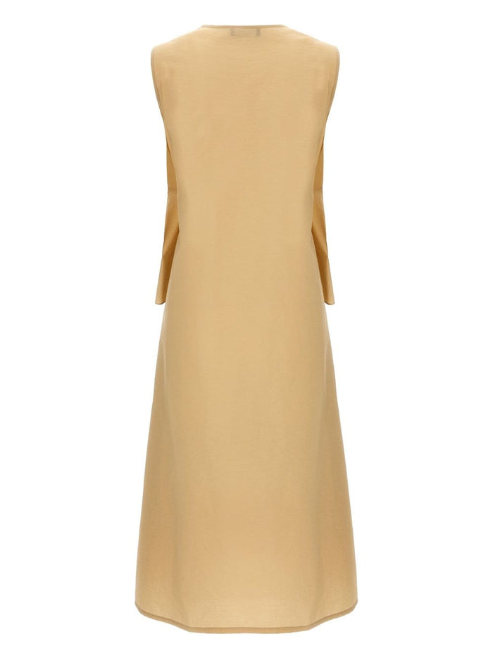 Fabiana Filippi Dresses Beige Cotton Polyamide