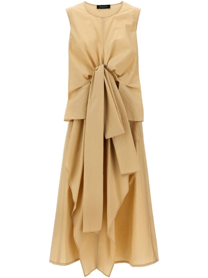 Fabiana Filippi Dresses Beige Cotton Polyamide