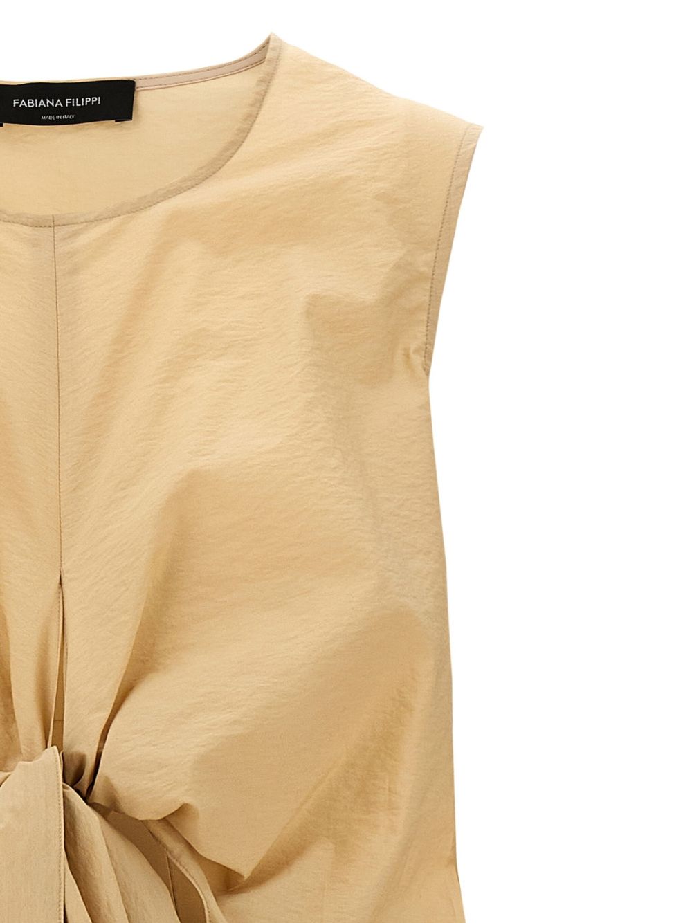 Fabiana Filippi Dresses Beige Cotton Polyamide