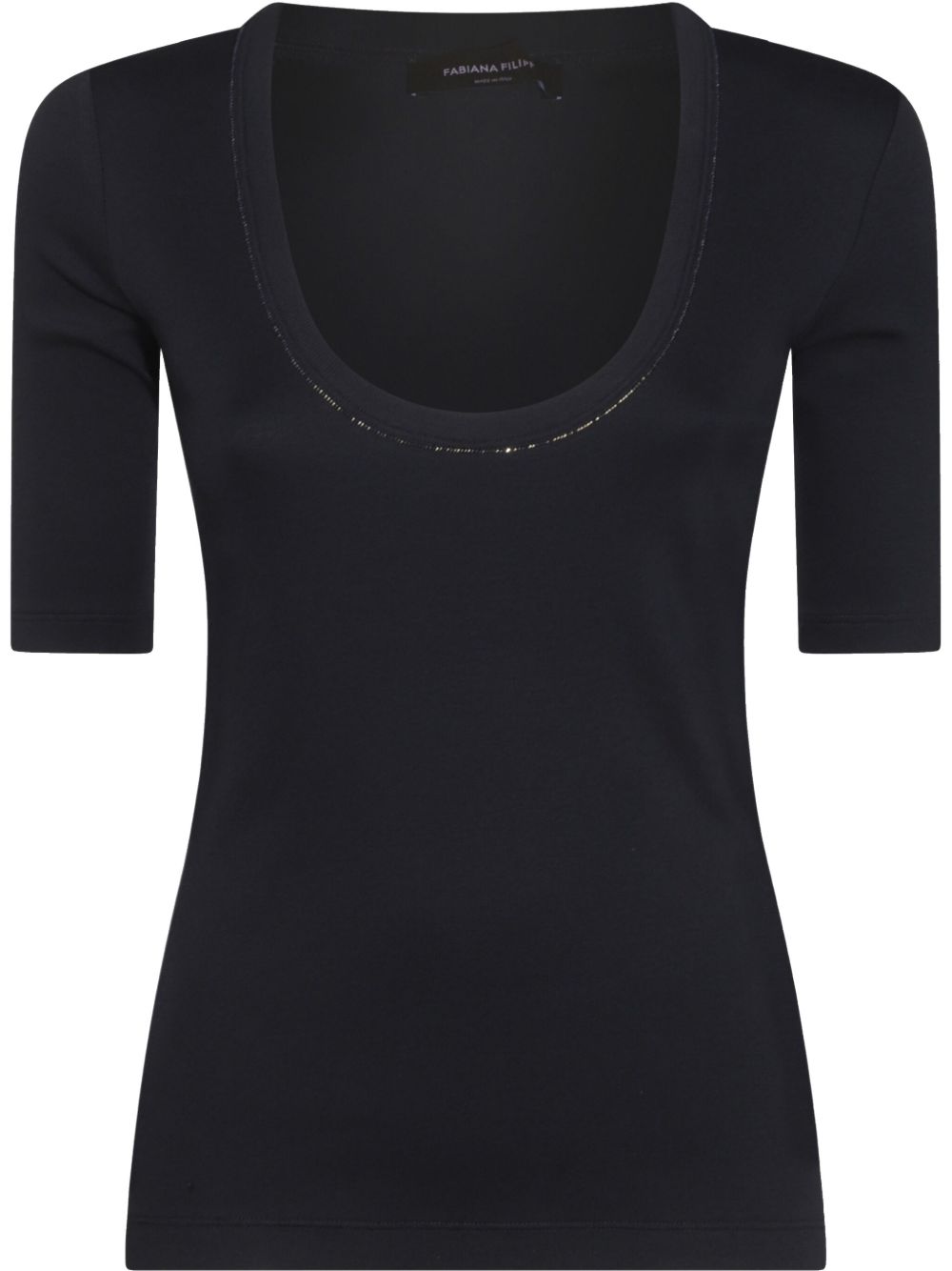 Fabiana Filippi T-Shirts And Polos Blue Cotton Elastane