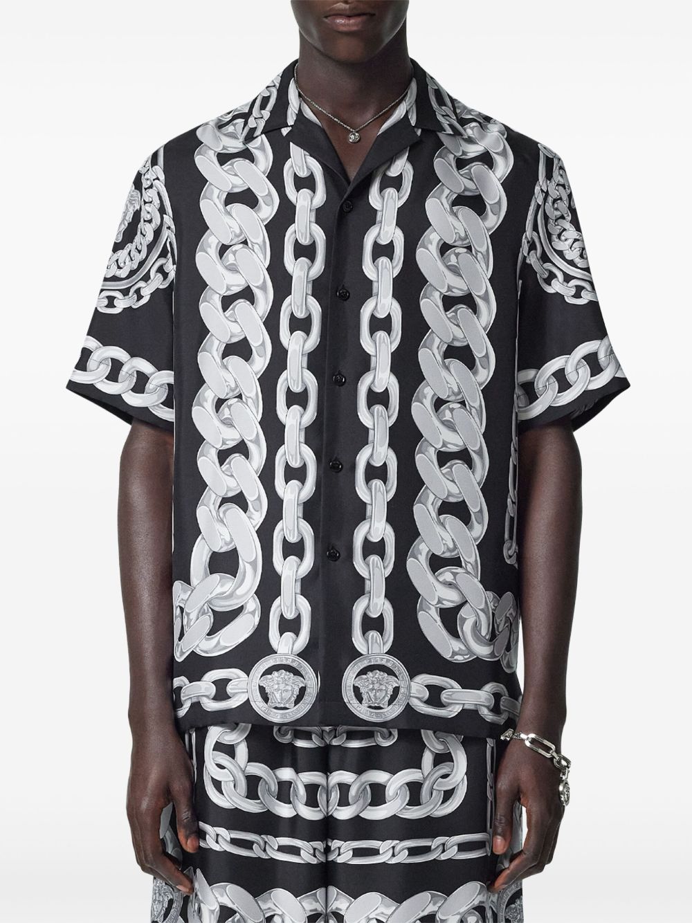 Versace Shirts Black Fabric