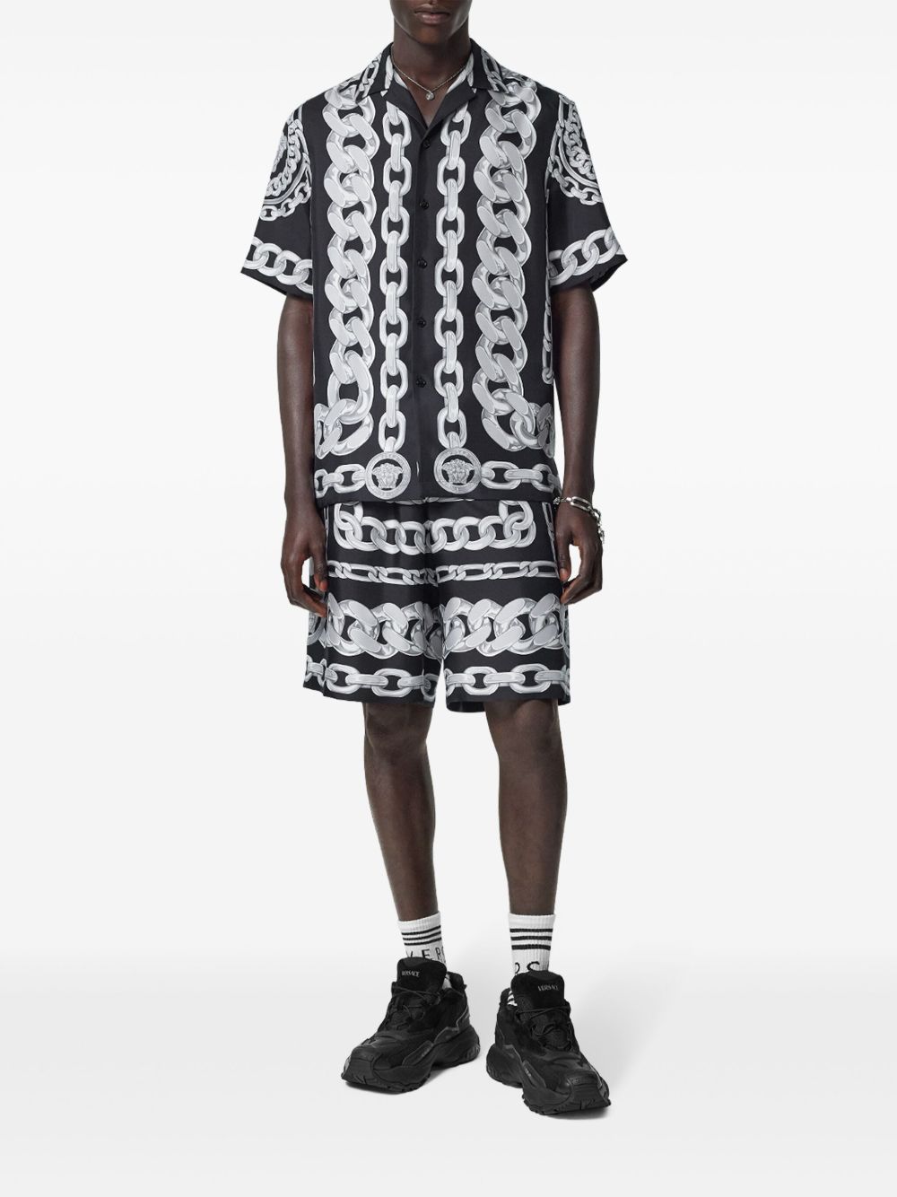Versace Shirts Black Fabric
