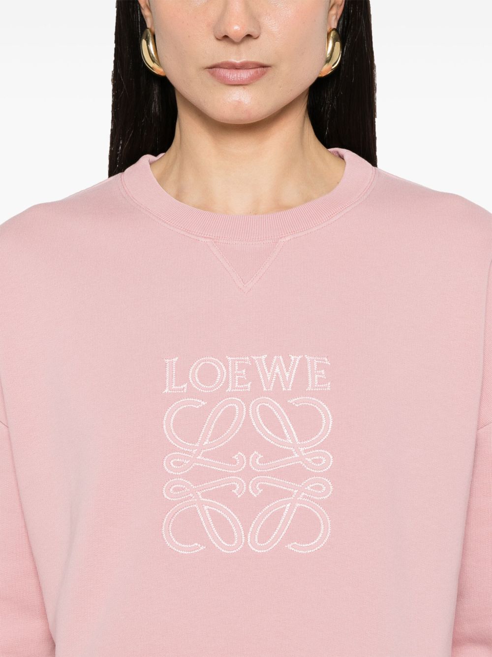 Loewe Sweaters Pink Cotton