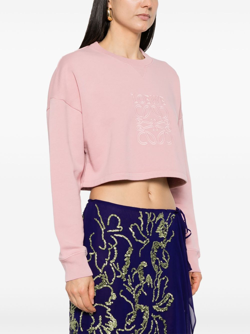 Loewe Sweaters Pink Cotton