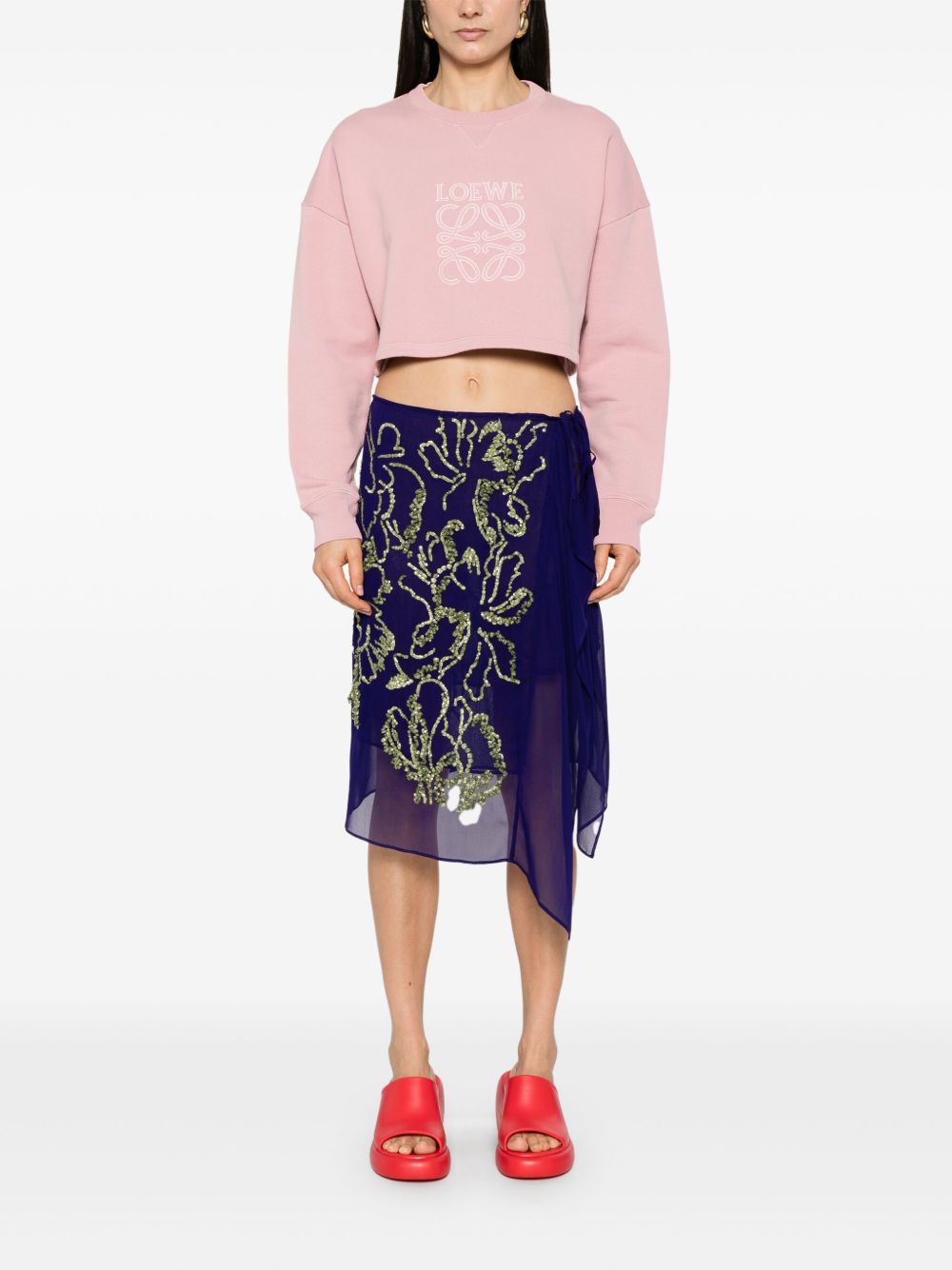 Loewe Sweaters Pink Cotton