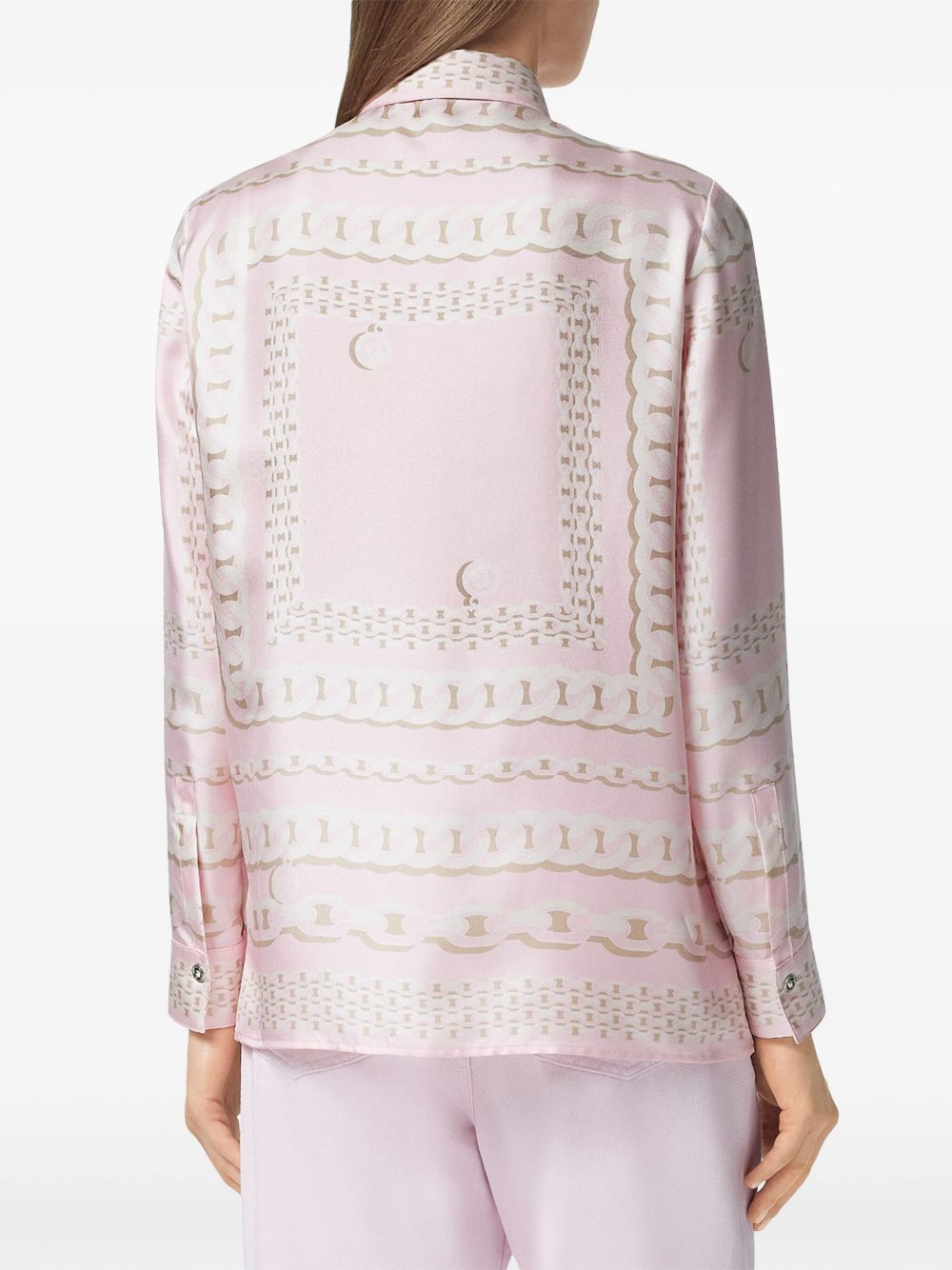 Versace Shirts Pink Mother Of Pearl