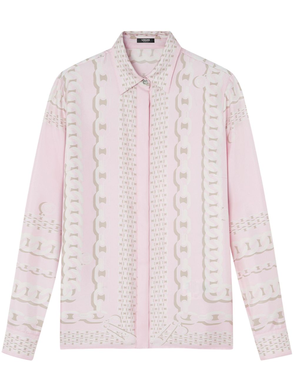 Versace Shirts Pink Mother Of Pearl