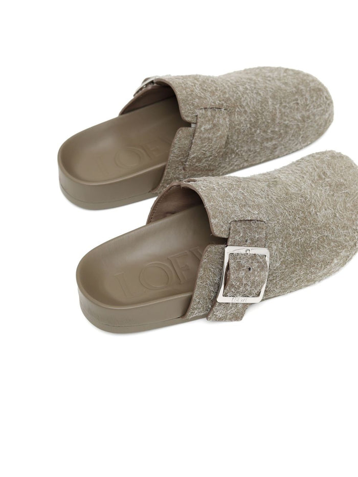 Loewe Sandals Kaki Suede