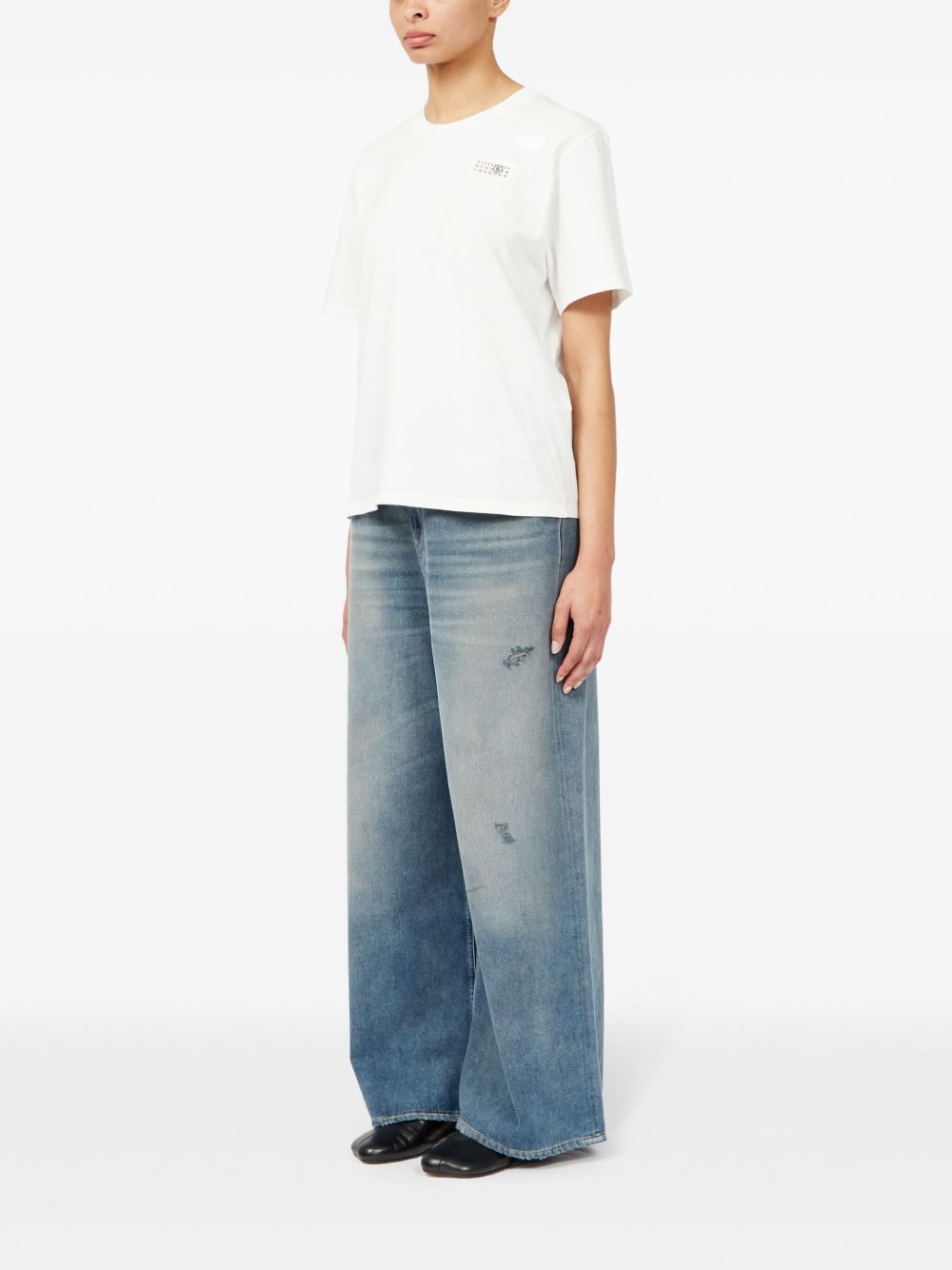 Mm6 Maison Margiela T-Shirts And Polos White Cotton
