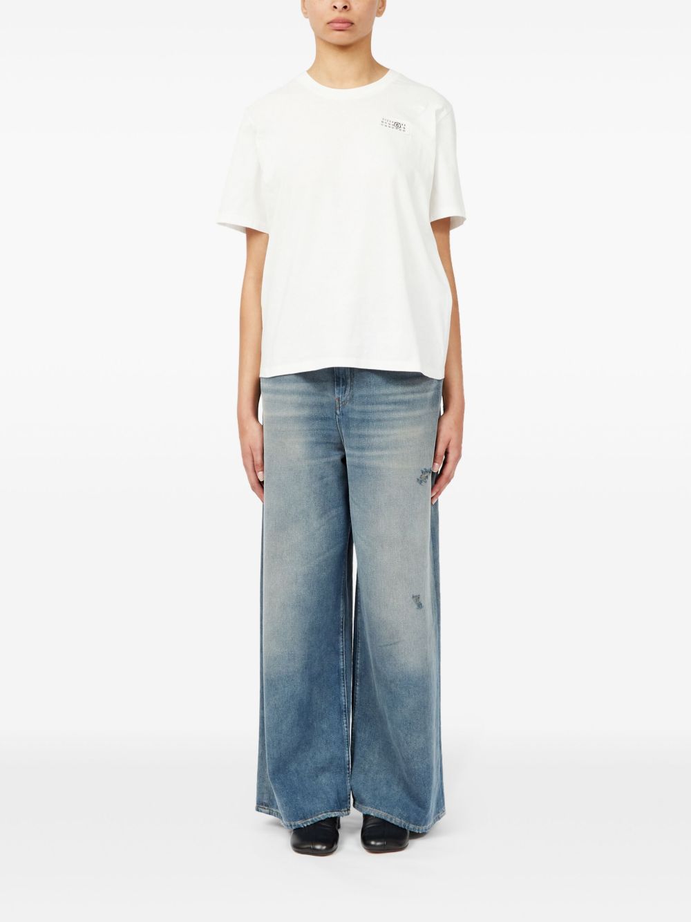 Mm6 Maison Margiela T-Shirts And Polos White Cotton
