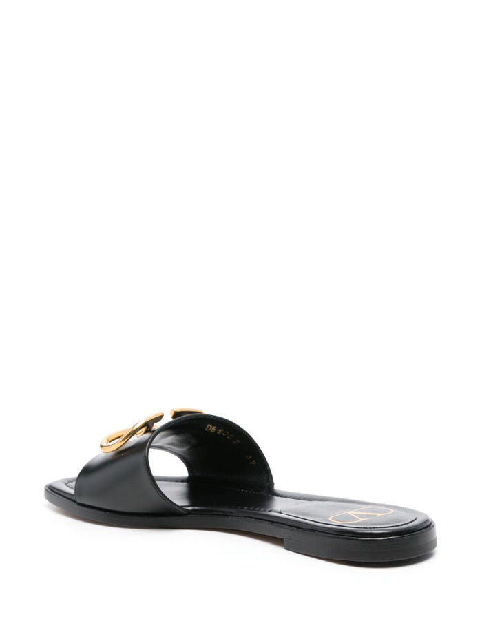 Valentino Garavani Sandals Black Calf Leather