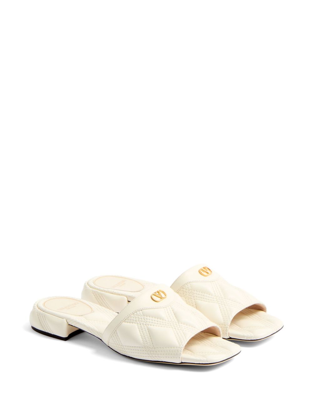 Valentino Garavani Sandals Ivory Sole: Rubber