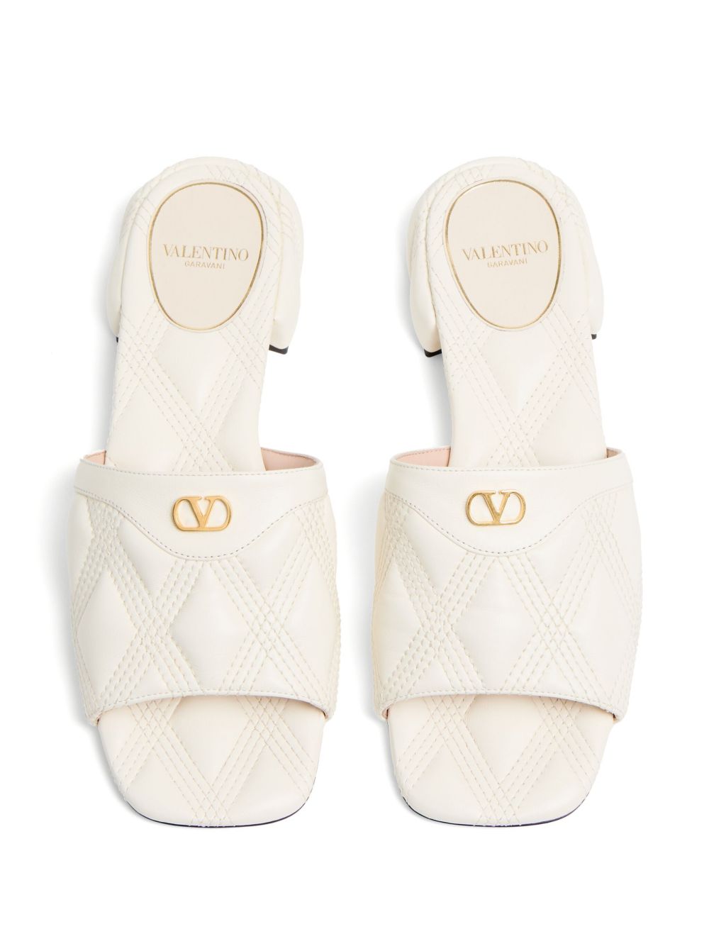 Valentino Garavani Sandals Ivory Sole: Rubber