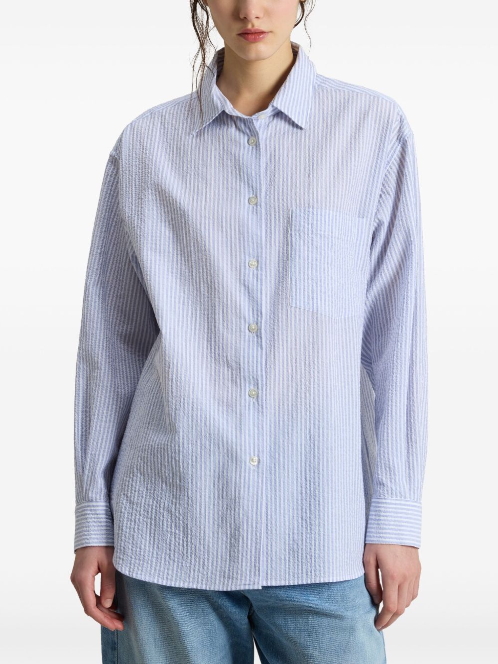 Woolrich Shirts Azzurro Cotton