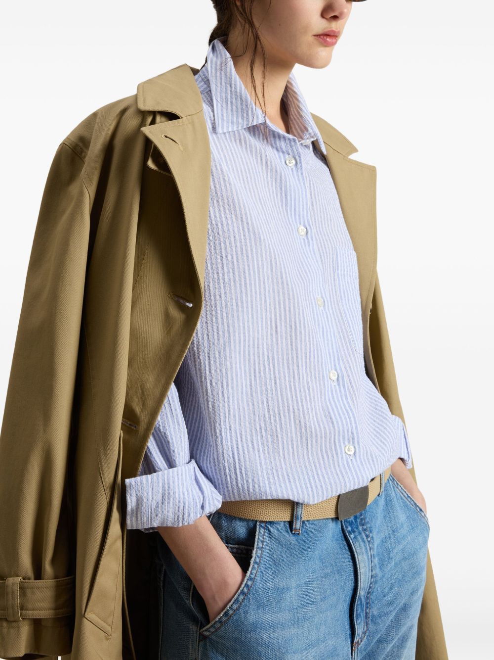 Woolrich Shirts Azzurro Cotton