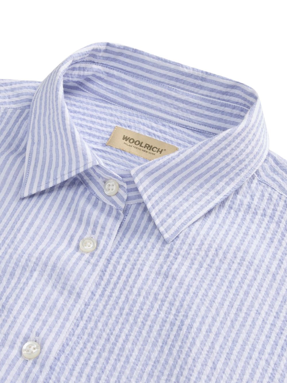 Woolrich Shirts Azzurro Cotton