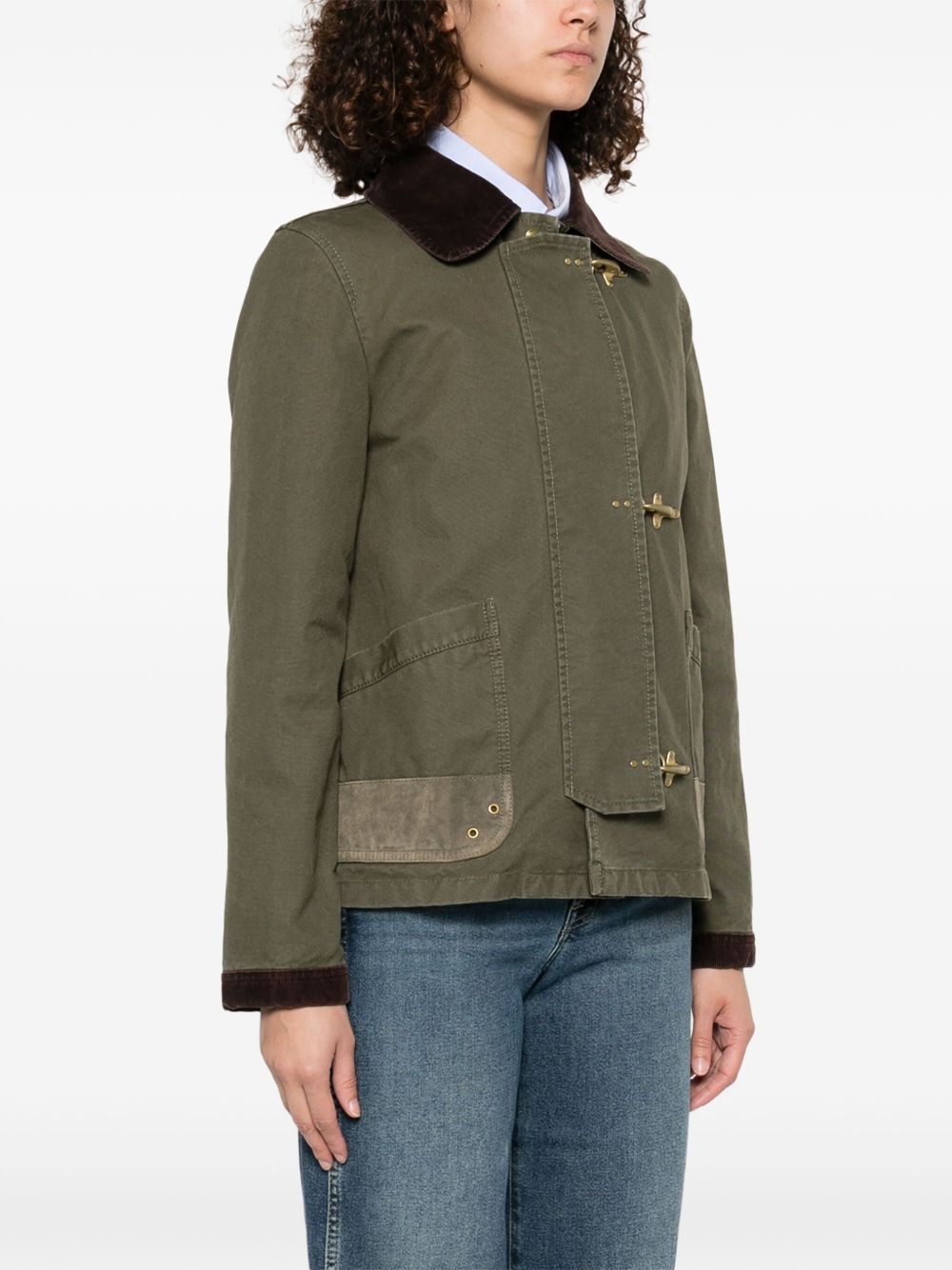 Fay Jackets Green Cotton
