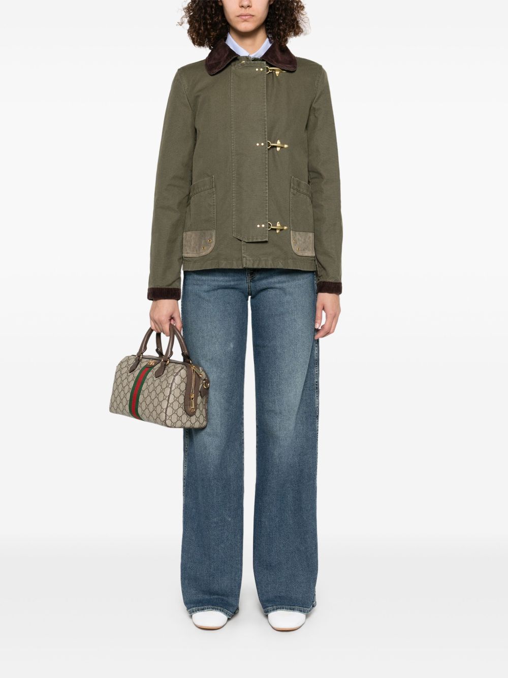 Fay Jackets Green Cotton