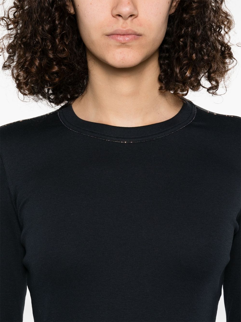 Fabiana Filippi Sweaters Blue Cotton Elastane