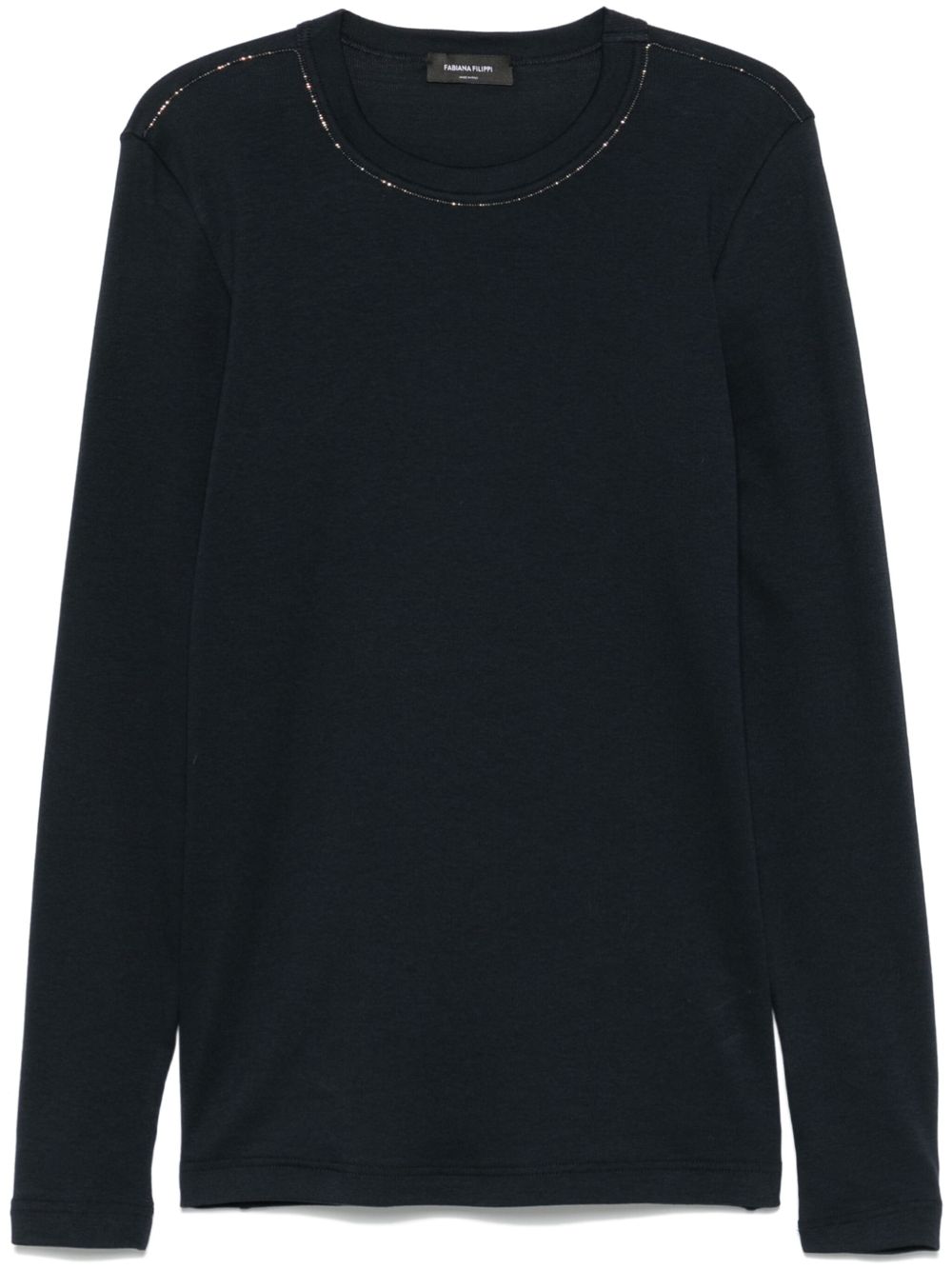 Fabiana Filippi Sweaters Blue Cotton Elastane